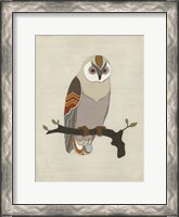 Framed Chevron Owl I