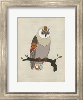 Framed Chevron Owl I