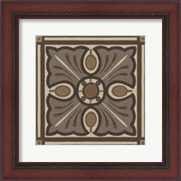 Framed Piazza Tile in Brown I