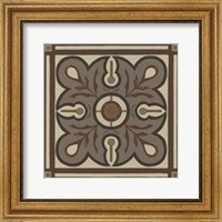 Framed Piazza Tile in Brown III