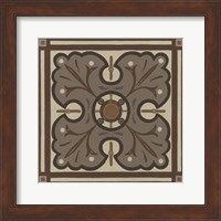 Framed Piazza Tile in Brown IV