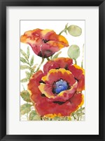 Framed Poppy Floral I