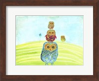 Framed Owl Totem