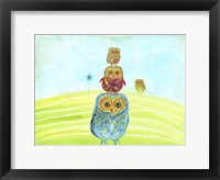 Framed Owl Totem