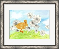 Framed Duck & Flowers