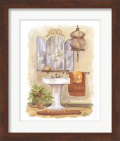 Framed 'Watercolor Bath in Spice I' border=