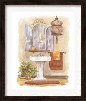 Framed Watercolor Bath in Spice I