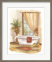 Framed Watercolor Bath in Spice II