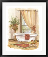 Framed Watercolor Bath in Spice II