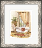 Framed Watercolor Bath in Spice II