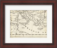 Framed Map of Europe Grid VIII