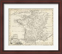 Framed Map of France