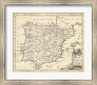 Framed Map of Spain