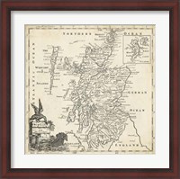 Framed Map of Scotland