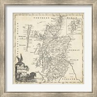 Framed Map of Scotland