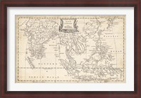 Framed Map of East Indies