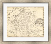 Framed Map of Poland