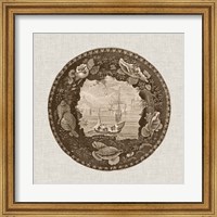 Framed Sepia Transferware III