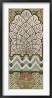 Peacock Tapestry II Framed Print