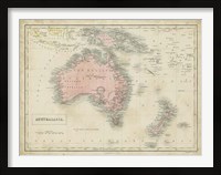 Framed Map of Australia