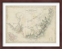 Framed Map of New South Wales
