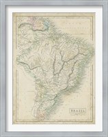 Framed Map of Brazil