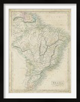 Framed Map of Brazil