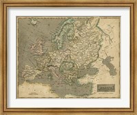 Framed Thomson's Map of Europe