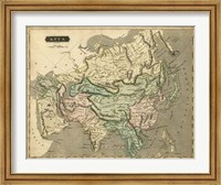 Framed Thomson's Map of Asia