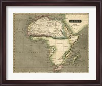 Framed Thomson's Map of Africa