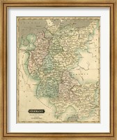 Framed Thomson's Map of Germany