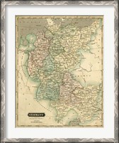 Framed Thomson's Map of Germany