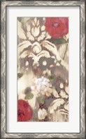 Framed Ikat Rose I