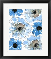 Framed 'Water Blossoms II' border=