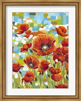 Framed Vivid Poppies I