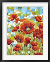 Framed Vivid Poppies I