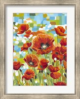 Framed Vivid Poppies I