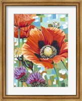 Framed Vivid Poppies II