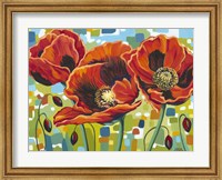 Framed Vivid Poppies III