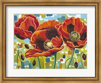 Framed Vivid Poppies III