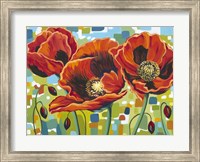 Framed Vivid Poppies III