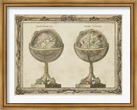 Framed Terrestrial & Celestial Globes
