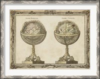 Framed Terrestrial & Celestial Globes