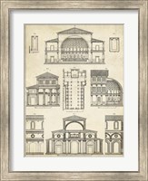 Framed Vintage Architect's Plan I