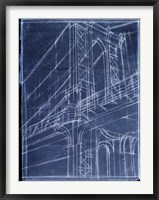 Bridge Blueprint I Framed Print