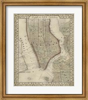 Framed Plan of New York