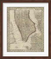 Framed Plan of New York