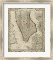 Framed Plan of New York