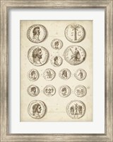 Framed Antique Roman Coins IV
