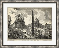 Framed Veduta della Piazza del Popolo